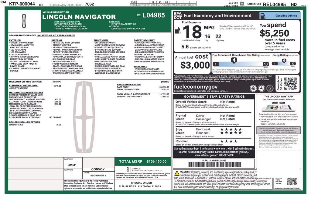 2024 Lincoln Navigator L Reserve