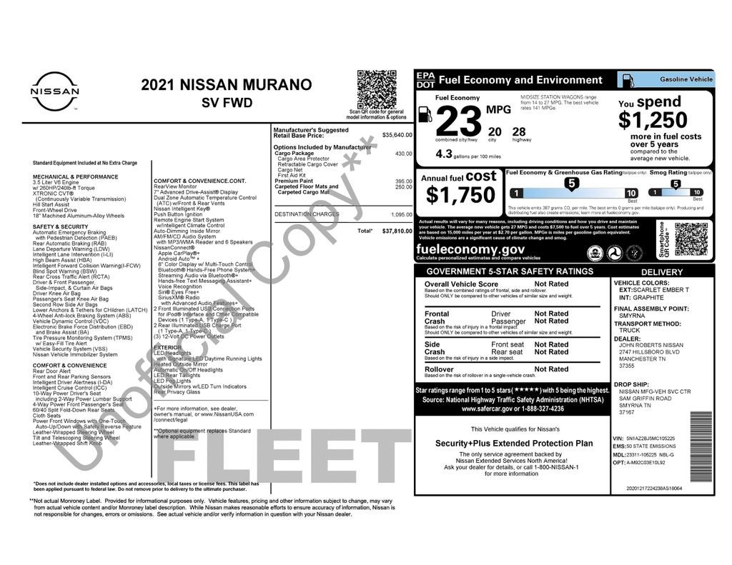 2021 Nissan Murano SV