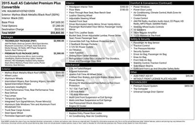 2015 Audi A5 2.0T Premium Plus quattro